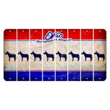 Ohio Sunburst Cut License Plate Strips (Set of 8) Donkey