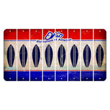 Ohio Sunburst Cut License Plate Strips (Set of 8) Surfboard