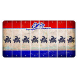 Ohio Sunburst Cut License Plate Strips (Set of 8) Sea Turtle