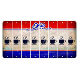 Ohio Sunburst Cut License Plate Strips (Set of 8) Coffee Mug