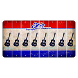 Ohio Sunburst Cut License Plate Strips (Set of 8) Guitar