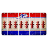 Ohio Sunburst Cut License Plate Strips (Set of 8) Fire Hydrant