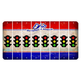 Ohio Sunburst Cut License Plate Strips (Set of 8) Traffic Light