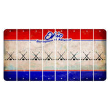 Ohio Sunburst Cut License Plate Strips (Set of 8) Hockey