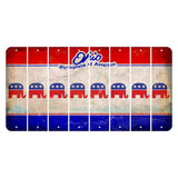 Ohio Sunburst Cut License Plate Strips (Set of 8) Republican