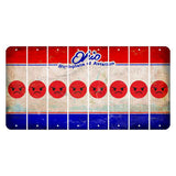 Ohio Sunburst Cut License Plate Strips (Set of 8) Emoji - Angry