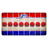 Ohio Sunburst Cut License Plate Strips (Set of 8) Emoji - Pissed