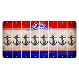 Ohio Sunburst Cut License Plate Strips (Set of 8) Boat Anchor