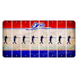 Ohio Sunburst Cut License Plate Strips (Set of 8) Softball Batter