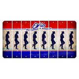 Ohio Sunburst Cut License Plate Strips (Set of 8) Cowboy - Leaning
