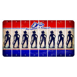 Ohio Sunburst Cut License Plate Strips (Set of 8) Cowgirl