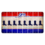 Ohio Sunburst Cut License Plate Strips (Set of 8) Cowboy Boot