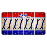 Ohio Sunburst Cut License Plate Strips (Set of 8) Wrench