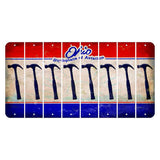 Ohio Sunburst Cut License Plate Strips (Set of 8) Hammer