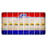 Ohio Sunburst Cut License Plate Strips (Set of 8) Dozer