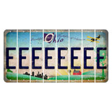 Beautiful Ohio Cut License Plate Strips (Set of 8) E