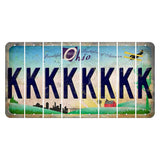 Beautiful Ohio Cut License Plate Strips (Set of 8) K
