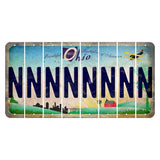 Beautiful Ohio Cut License Plate Strips (Set of 8) N
