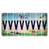 Beautiful Ohio Cut License Plate Strips (Set of 8) V
