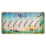 Beautiful Ohio Cut License Plate Strips (Set of 8) Shotgun