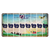 Beautiful Ohio Cut License Plate Strips (Set of 8) Pumpkin
