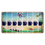 Beautiful Ohio Cut License Plate Strips (Set of 8) Beer Mug