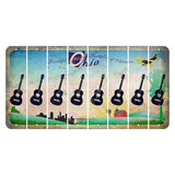 Beautiful Ohio Cut License Plate Strips (Set of 8) Guitar