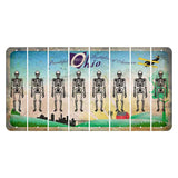 Beautiful Ohio Cut License Plate Strips (Set of 8) Skeleton