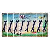 Beautiful Ohio Cut License Plate Strips (Set of 8) Wrench