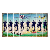 Beautiful Ohio Cut License Plate Strips (Set of 8) Zombie