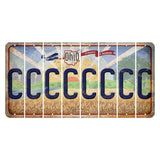 Sunrise in Ohio Cut License Plate Strips (Set of 8) C