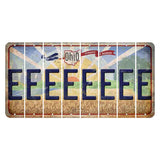 Sunrise in Ohio Cut License Plate Strips (Set of 8) E