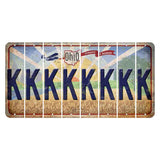 Sunrise in Ohio Cut License Plate Strips (Set of 8) K