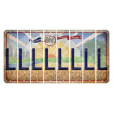 Sunrise in Ohio Cut License Plate Strips (Set of 8) L