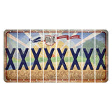 Sunrise in Ohio Cut License Plate Strips (Set of 8) X