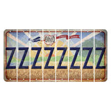Sunrise in Ohio Cut License Plate Strips (Set of 8) Z