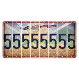 Sunrise in Ohio Cut License Plate Strips (Set of 8) 5