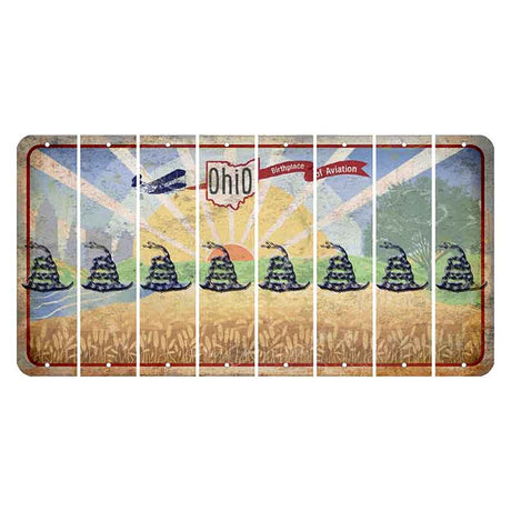 Sunrise in Ohio Cut License Plate Strips (Set of 8) Gadsden