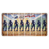 Sunrise in Ohio Cut License Plate Strips (Set of 8) Cowgirl