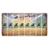 Sunrise in Ohio Cut License Plate Strips (Set of 8) Zodiac Sign - Capricorn