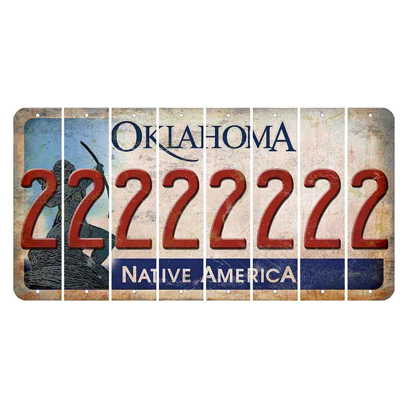 Oklahoma Sacred Rain Arrow Cut License Plate Strips (Set of 8) 2