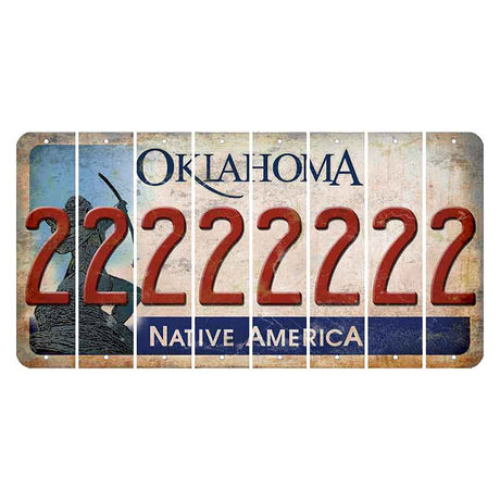 Oklahoma Sacred Rain Arrow Cut License Plate Strips (Set of 8) 2