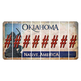 Oklahoma Sacred Rain Arrow Cut License Plate Strips (Set of 8) Hashtag
