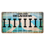 Oklahoma Scissor-Tailed Flycatcher Cut License Plate Strips (Set of 8) I