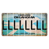 Oklahoma Scissor-Tailed Flycatcher Cut License Plate Strips (Set of 8) L