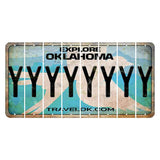 Oklahoma Scissor-Tailed Flycatcher Cut License Plate Strips (Set of 8) Y