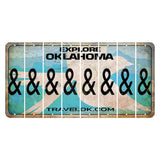 Oklahoma Scissor-Tailed Flycatcher Cut License Plate Strips (Set of 8) And Sign
