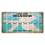 Oklahoma Scissor-Tailed Flycatcher Cut License Plate Strips (Set of 8) Dog