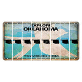 Oklahoma Scissor-Tailed Flycatcher Cut License Plate Strips (Set of 8) State Silhouette