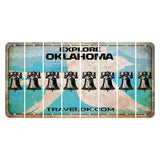 Oklahoma Scissor-Tailed Flycatcher Cut License Plate Strips (Set of 8) Liberty Bell